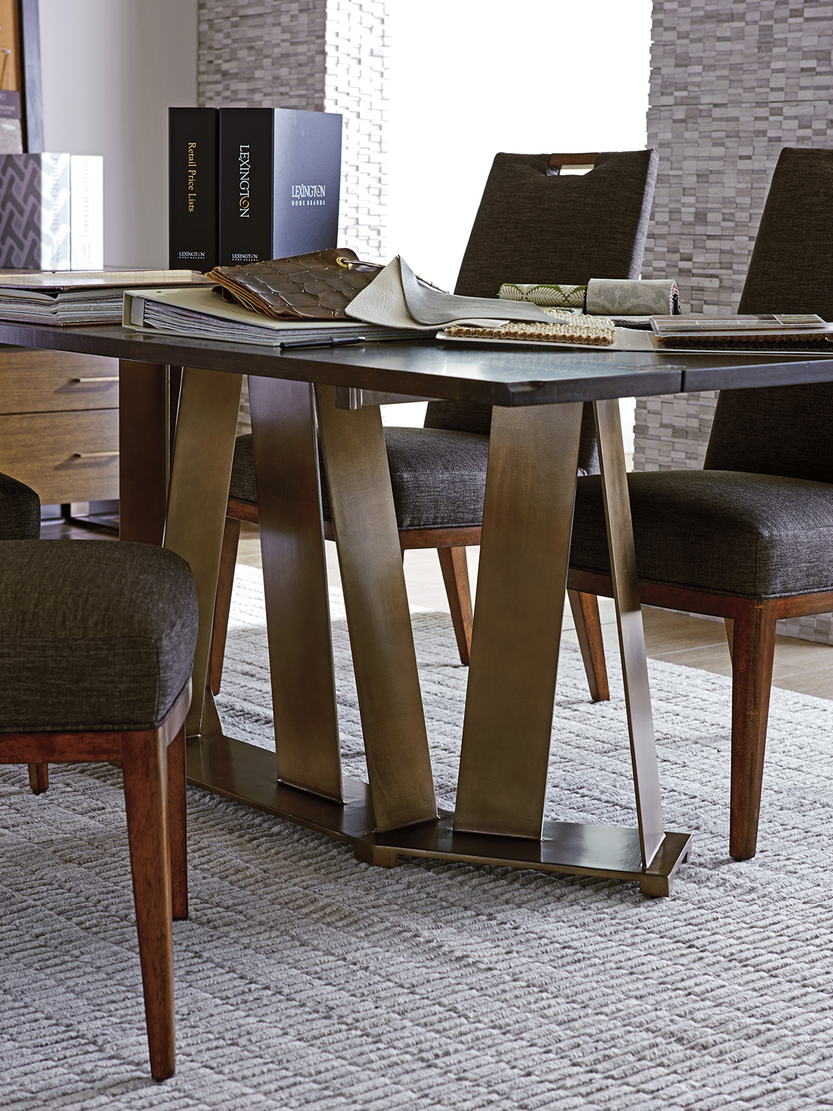 Sligh Cross Effect Modern Flip Top Console