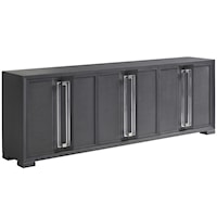 Contemporary 6-Door Anthology Linen Long Media Console