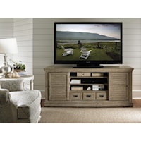 Travis TV Console with Swinging Louvered Doors
