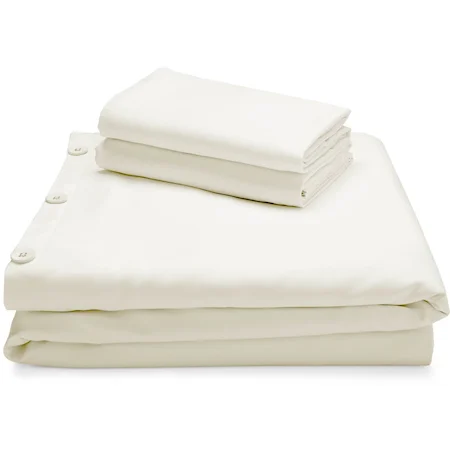 Oversized Queen Ivory Rayon Sheet Set
