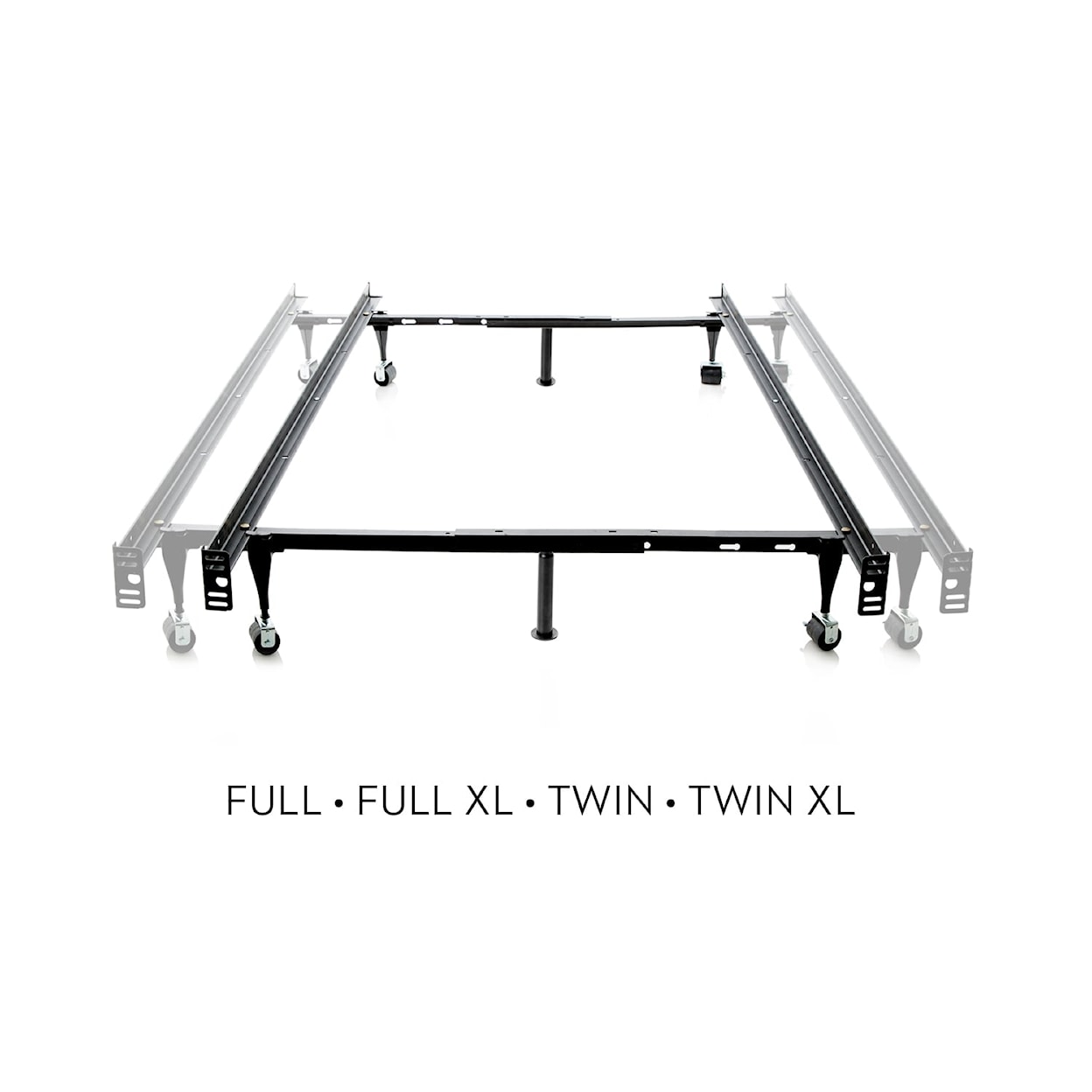 Malouf Twin/Full Adjustable Bed Frame Wheels  Twin/Full Adj Bed Frame