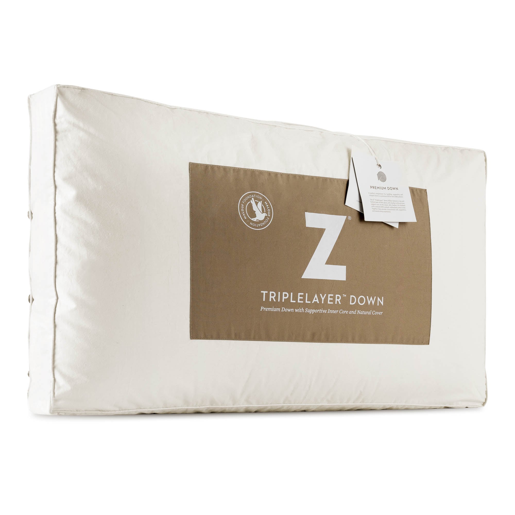 Malouf Z™ TripleLayer™ Down Pillow Q  Z™ TripleLayer™ Down Pillow
