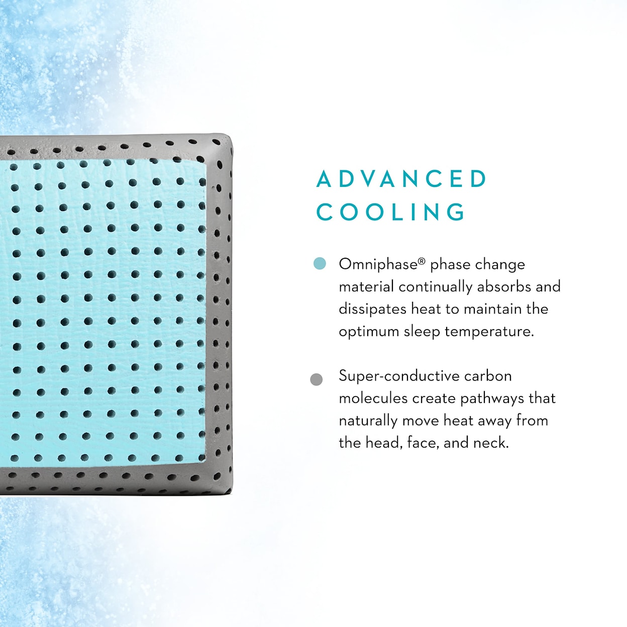 Malouf CarbonCool™ LT + Omniphase® Pillow K  CarbonCool™ LT + Omniphase® Pillow