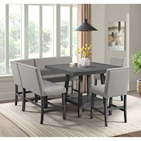 6 Pc. Grey Counter Height Dining Set