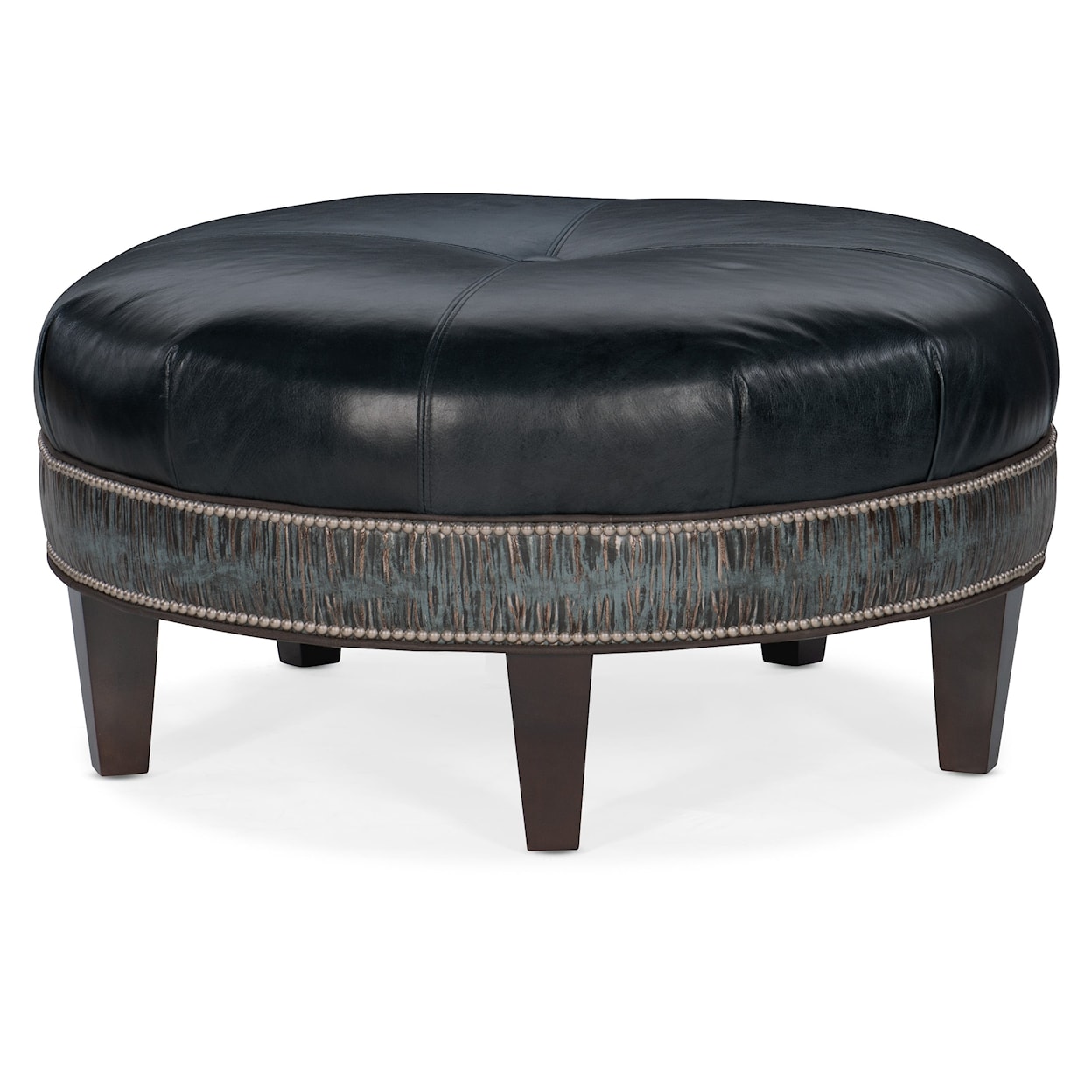 Bradington Young Well-Rounded 38 Inch Round Cocktail Ottoman