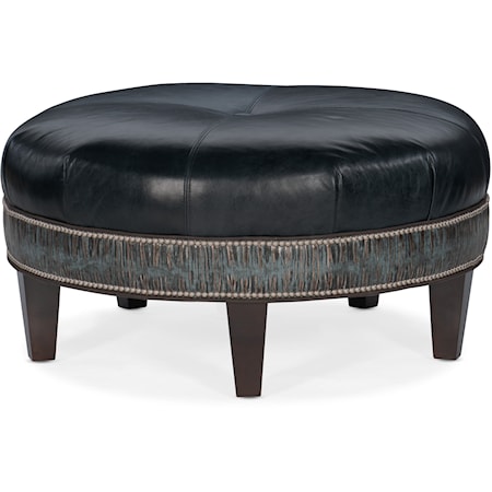 38 Inch Round Cocktail Ottoman