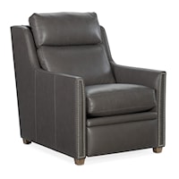 Transitional Accent Recliner with Flared Arms