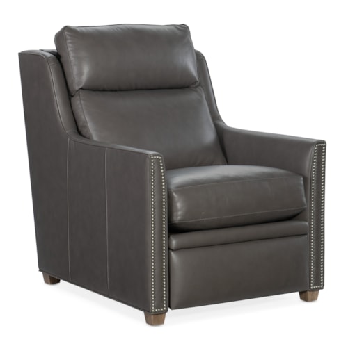 Transitional Accent Recliner with Flared Arms