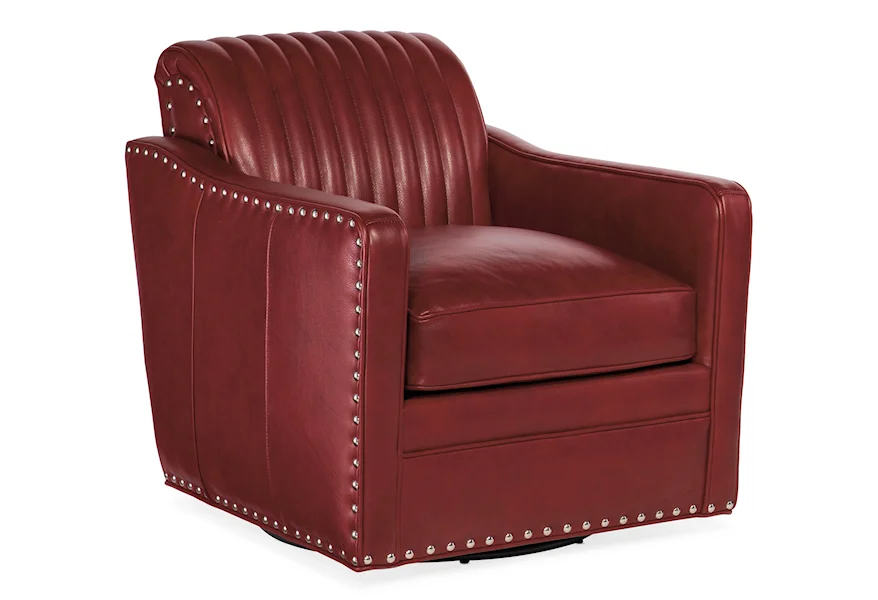 Beth Swivel Tub Chair 8-Way Tie by Bradington Young at Howell Furniture