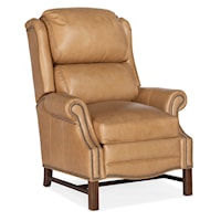 Traditional High Leg Recliner with Nailheads