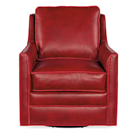 Transitional Leather Swivel Chair