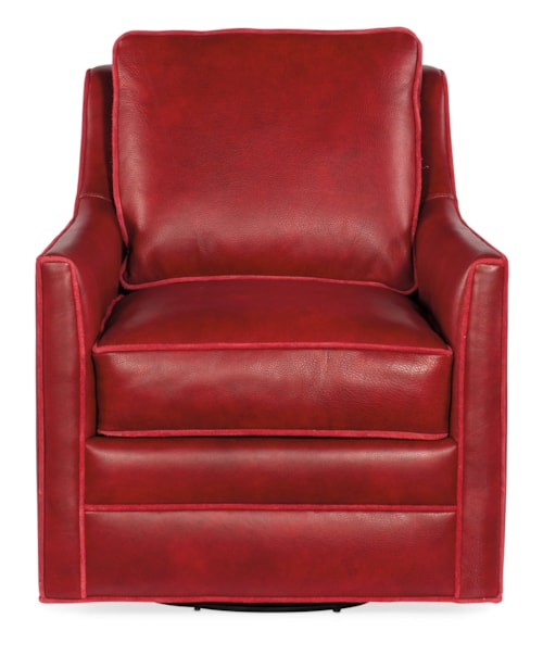 Transitional Leather Swivel Chair