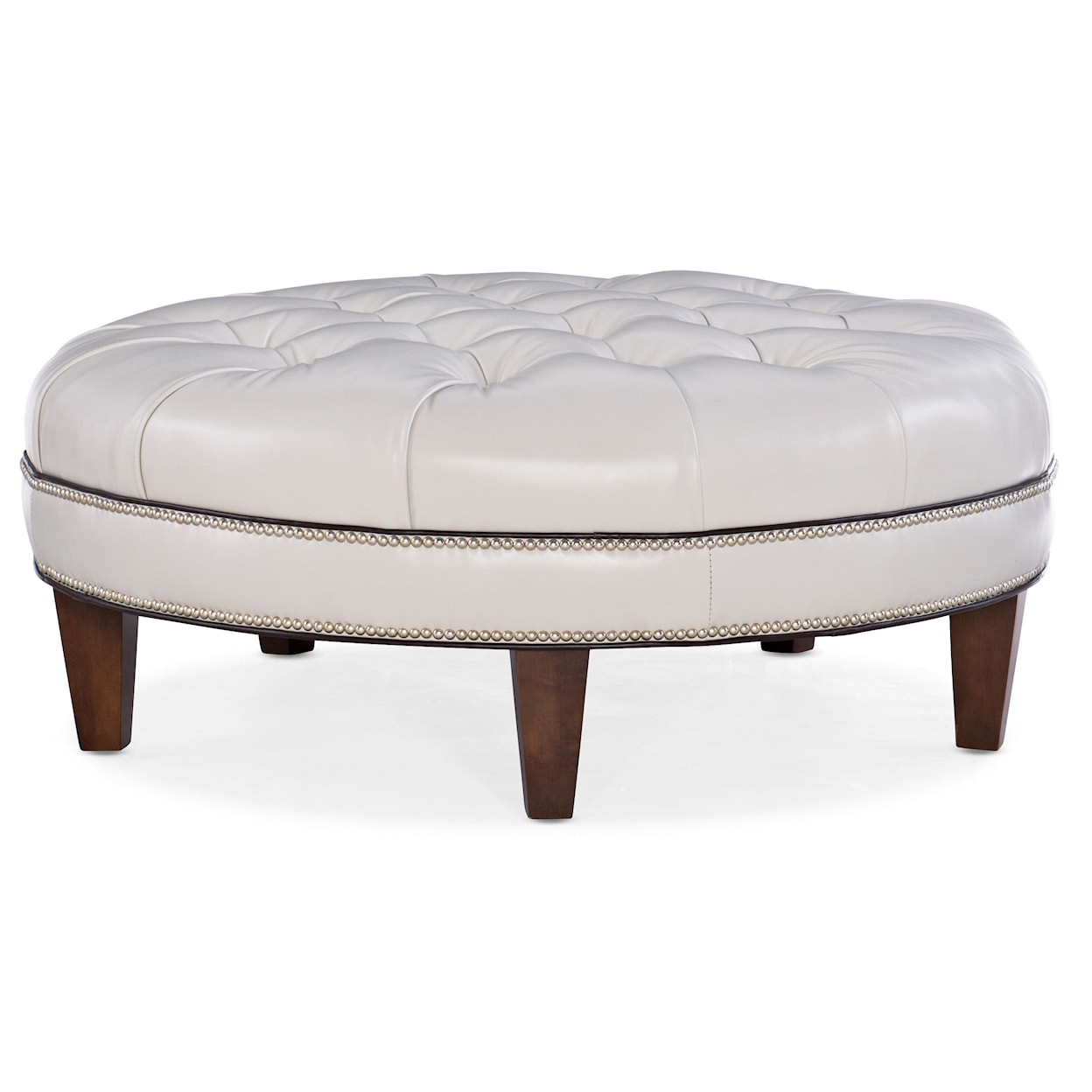 Bradington Young Well-Rounded XL Tufted Round Ottoman