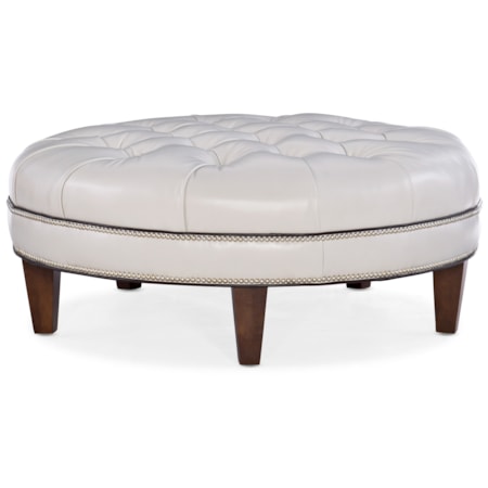 XL Tufted Round Ottoman