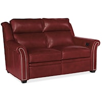 Transitional Double Reclining Power Loveseat