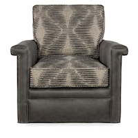 Transitional Swivel Chair with Deep Seat