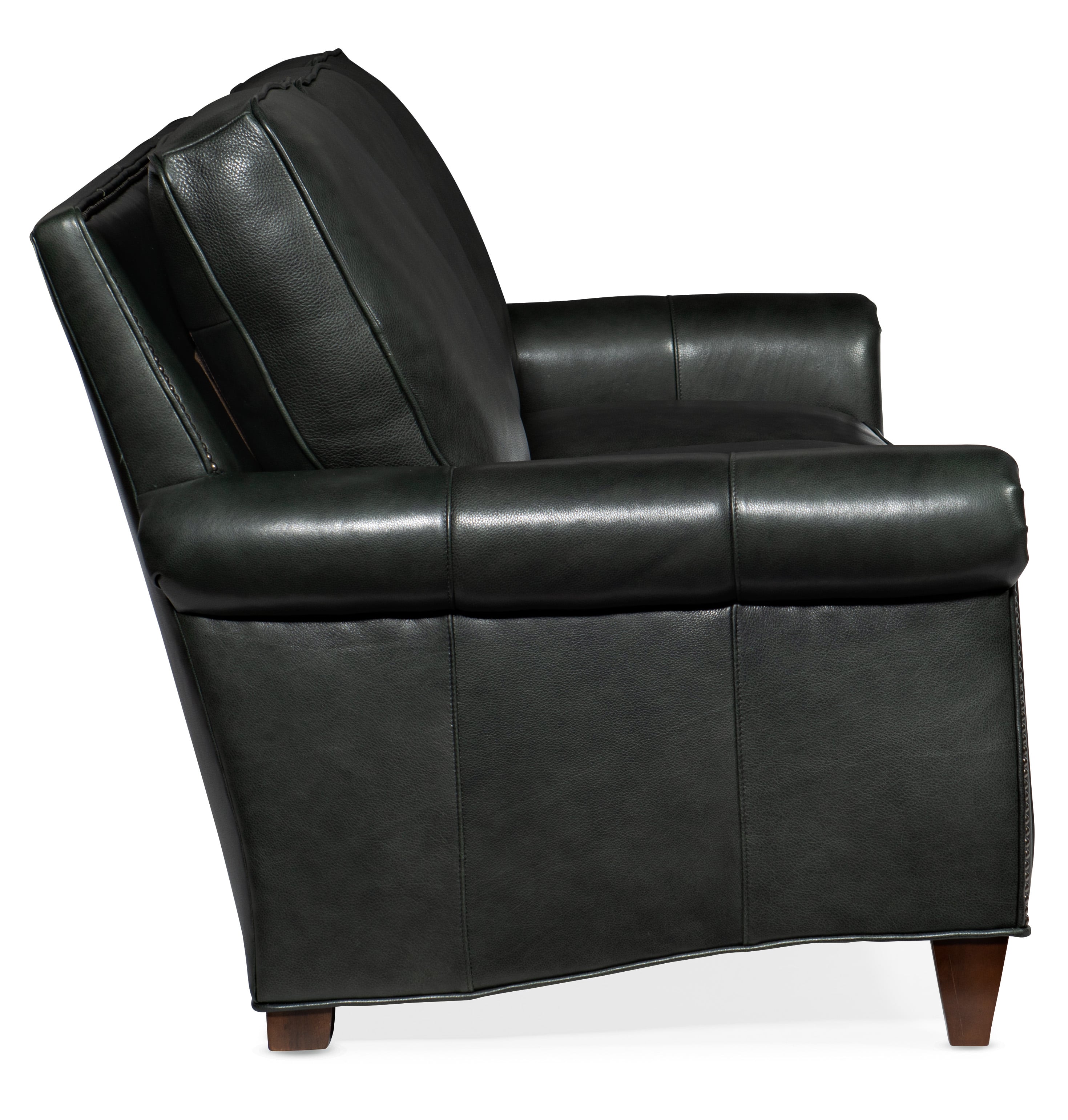 Bradington Young Reddish Stationary Sofa 8-Way Hand Tie