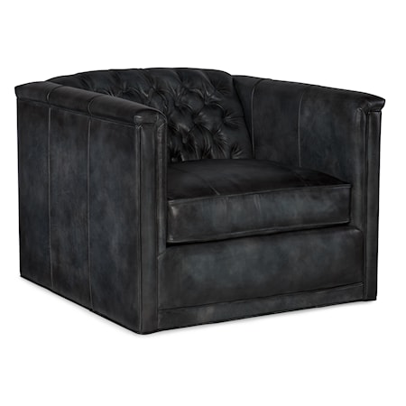 Swivel Tufted Chair 8-Way Tie