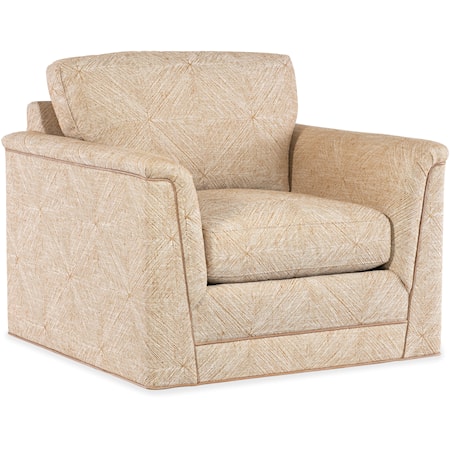 Transitional Swivel Chair 8-Way Tie