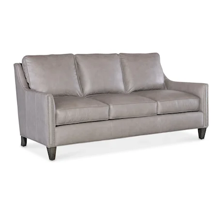 Transitional Stationary Sofa with Nailhead Trim