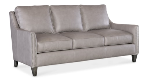 Transitional Stationary Sofa with Nailhead Trim