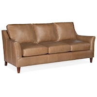 Transitional Three Seat Studio Sofa with 8-Way Tie