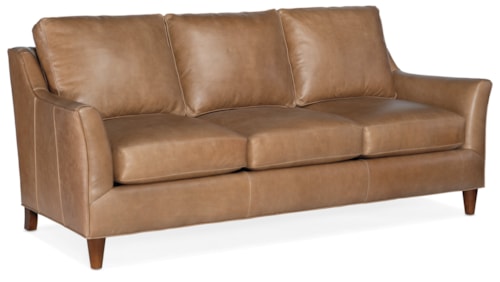Transitional Three Seat Studio Sofa with 8-Way Tie