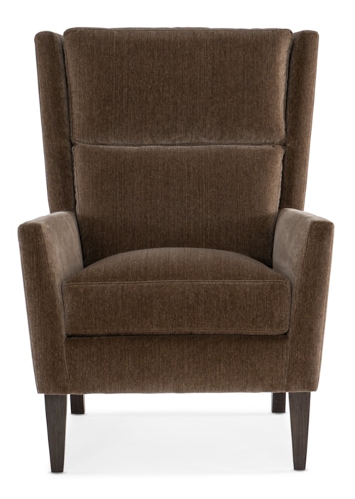 Contemporary Winged Accent Chair with Tapered Legs
