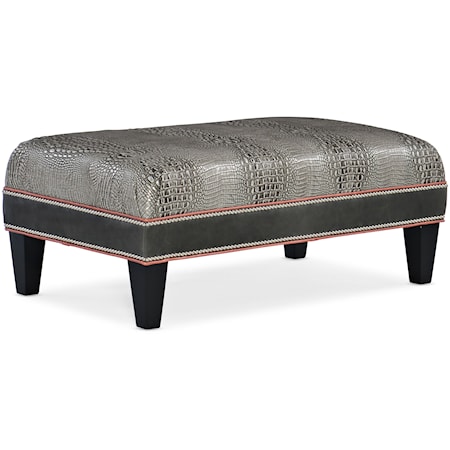 Transitional Rectangle Cocktail Ottoman
