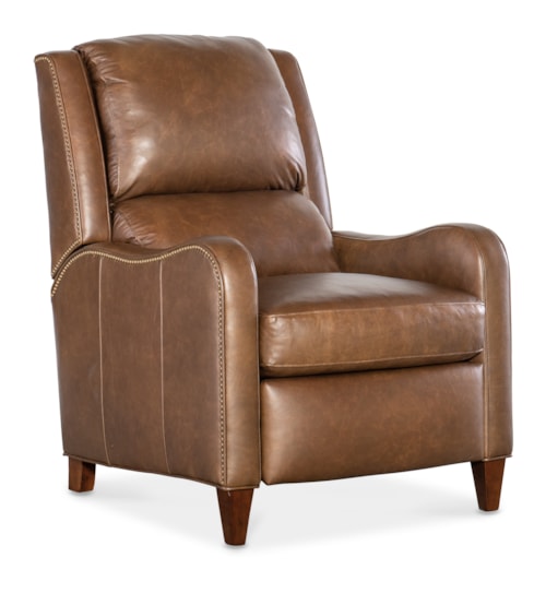 Transitional Lounger Chair with Wood Legs