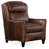 Transitional Recliner with Nailheads