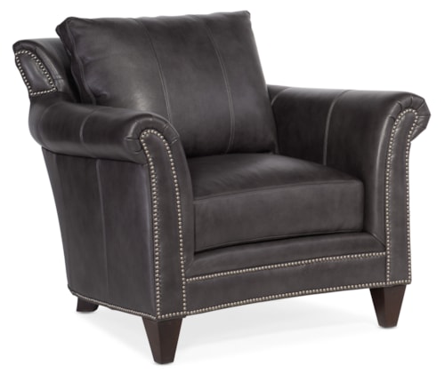 Traditional Stationary Chair with Nailhead Trim