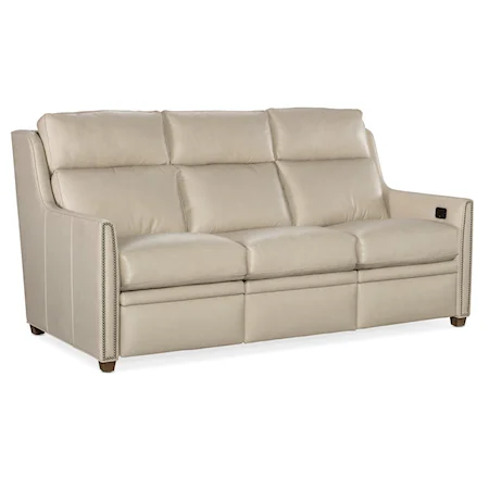 Contemporary Reclining Sofa with Tapered Legs