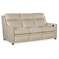 Contemporary Reclining Sofa with Tapered Legs