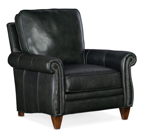 Transitional Accent Chair with Rolled Arms