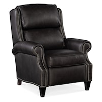 Traditional Reclining Push-Back Chair with Rolled Arms