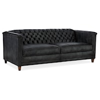 Transitional Tufted Sofa with 2 Seats and 8-Way Hand Tied