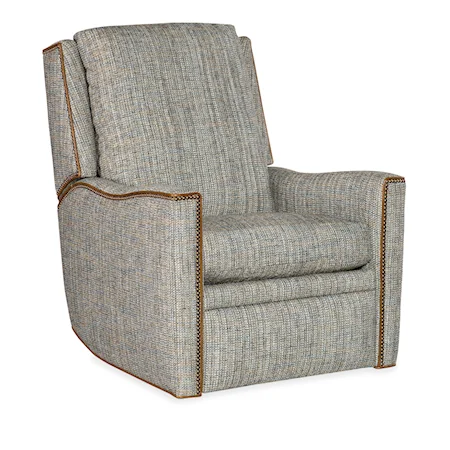 Transitional Atmosphere Zero Gravity Recliner with Nailhead Trim