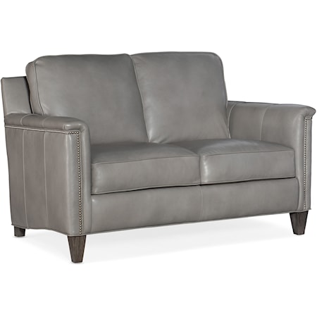 Transitional Loveseat with 8-Way Hand Tie