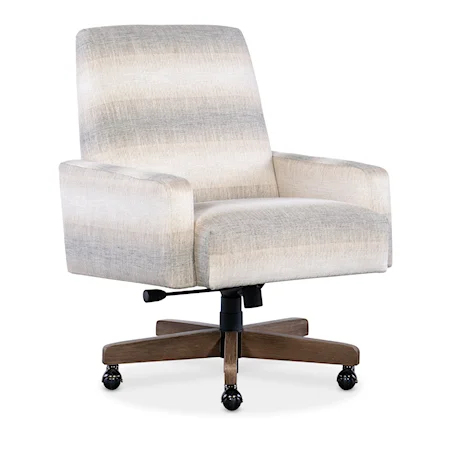 Transitional Upholstered Swivel Office Chair