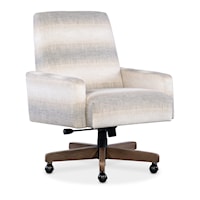 Transitional Upholstered Swivel Office Chair