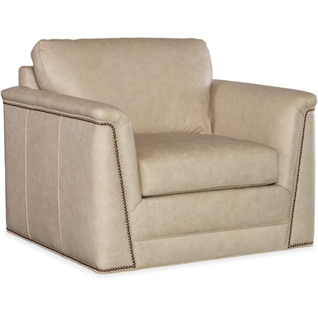 Transitional Swivel Chair 8-Way Tie