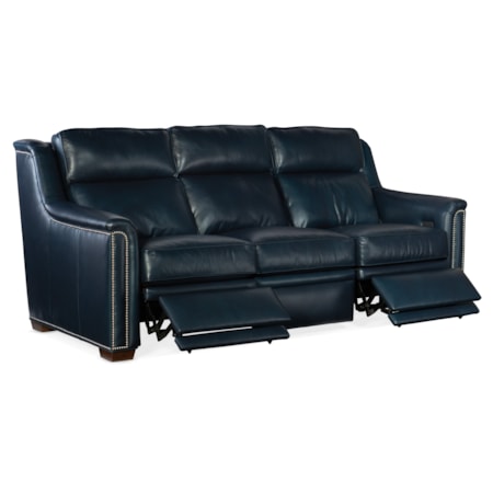 Reclining Sofa with Nailhead Trim