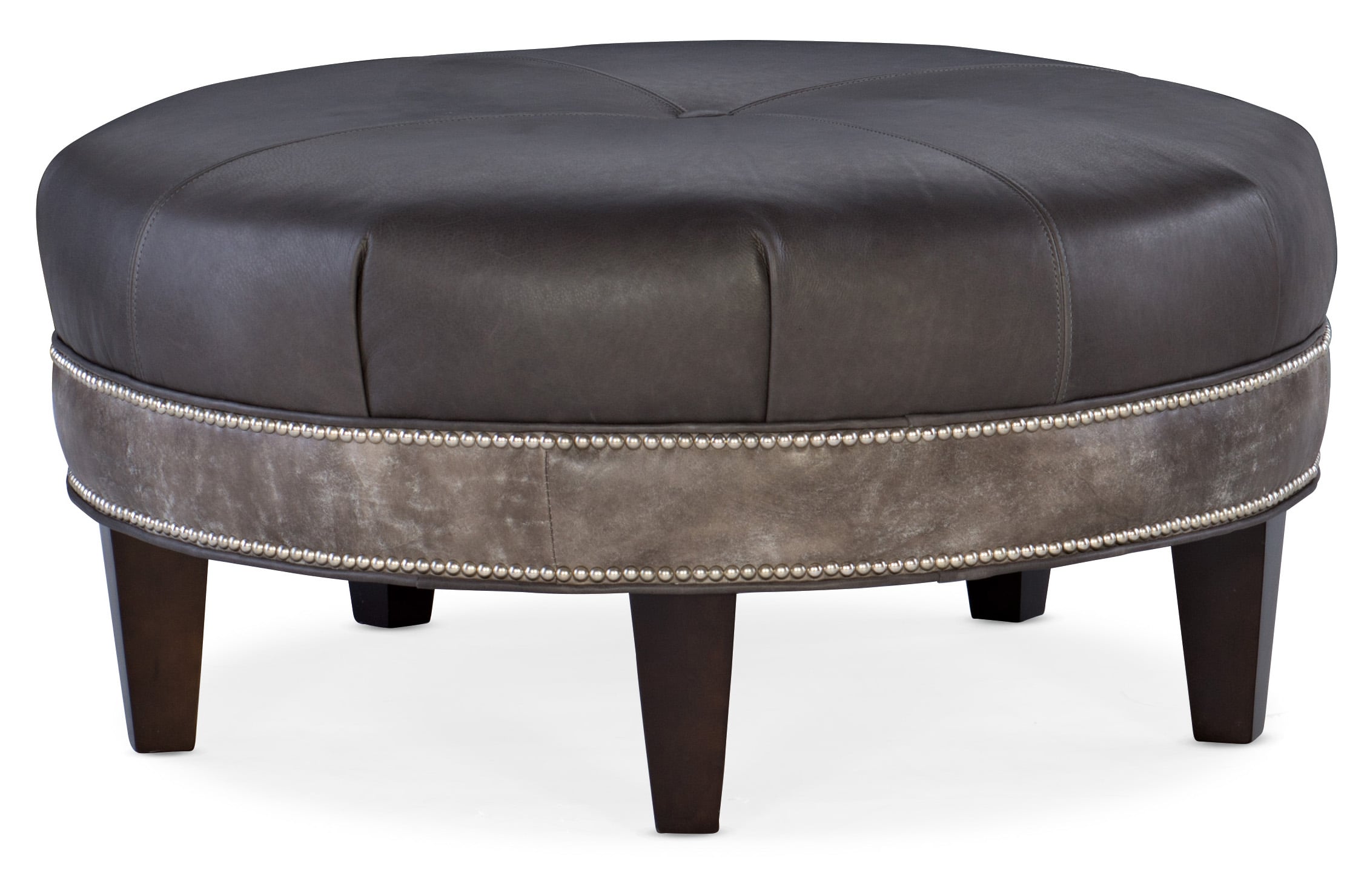 Bradington Young Well-Rounded Round Ottoman