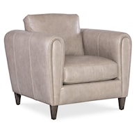 Transitional Stationary Accent Chair with Track Arms