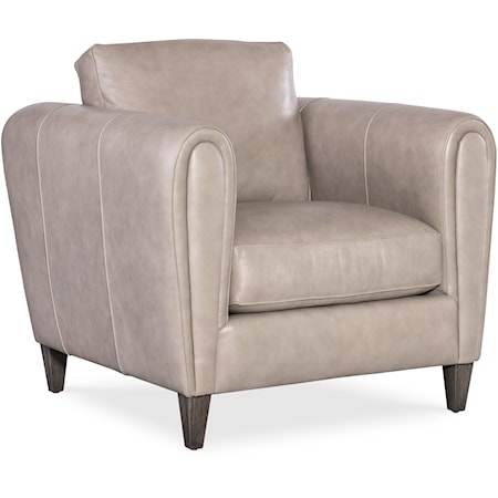 Transitional Stationary Accent Chair with Track Arms