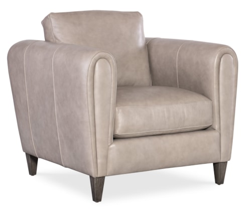 Transitional Stationary Accent Chair with Track Arms