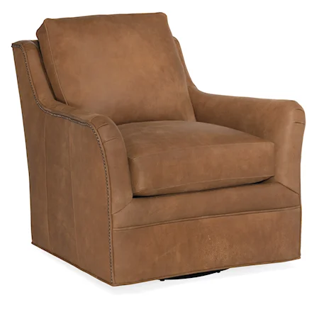 Transitional Swivel Chair 8-Way Hand Tie