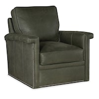 Transitional Swivel Chair with 8-Way Tie