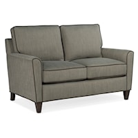Transitional Loveseat with 8-Way Tie